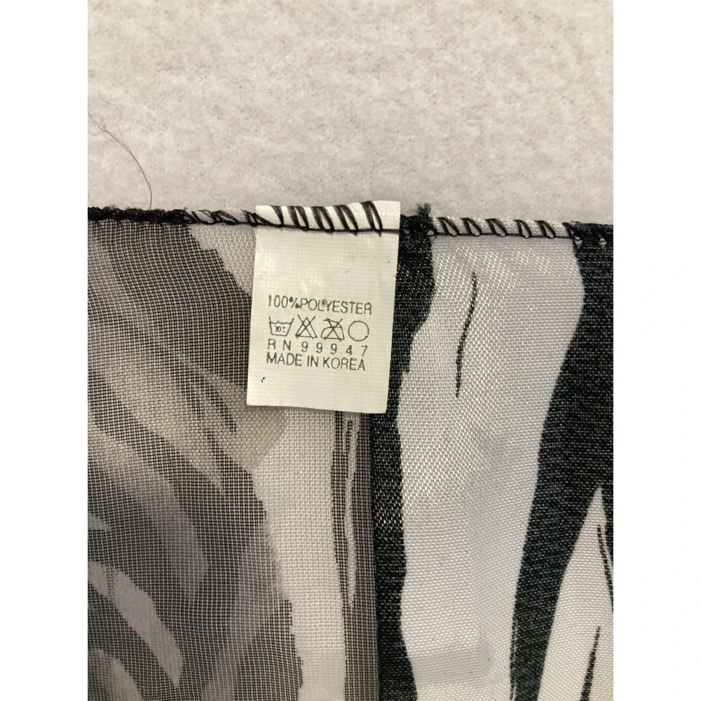 Safari Chic Women OS Black Tan‎ Animal Print Mixed Zebra Leopard Scarf